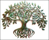 Tree of Life, Metal Tree Wall Art, Iridescent, Metal Tree Wall Hanging, Haitian Metal Art - 34" 